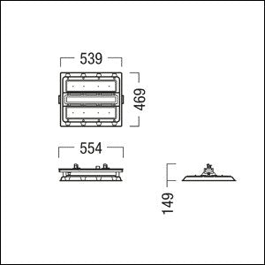 Zumtobel Group - Hallen-Reflektorleuchte LED-Hallenleuchte CR2 M17k #42936402 840