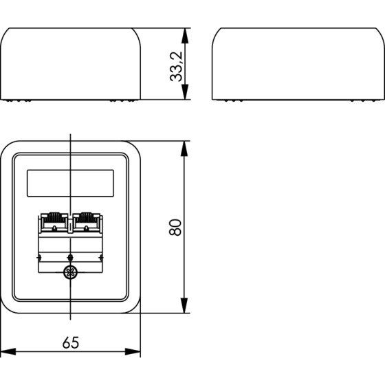 Telegärtner - Kommunikationsanschlussdose Kupfer Anschlussdose Cat.6 apws 100023000 UMJ45 8/8 K AP − 5 Stück