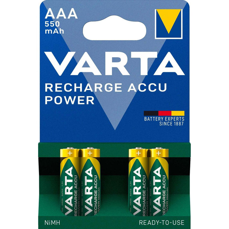 Varta Cons.Varta - Akku RECHARGE ACCU Power 56743 Bli.4 1,2V/550mAh/NiMH − 10 Packung