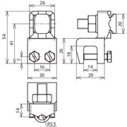 DEHN - Anschlussklemme für Blitzschutz Anschlussklemme TG/tZn 370 014 Fl 1-12 f.Rd 7-10
