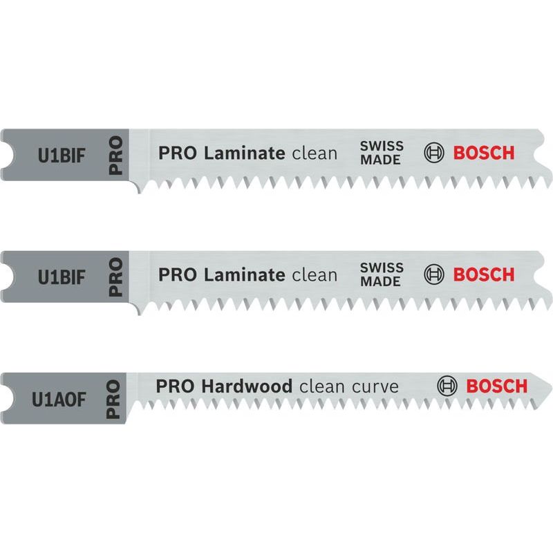 Bosch - Sägeblatt Sortiment PRO Laminate Set, 2608636430 U-Schaft, 3-tlg