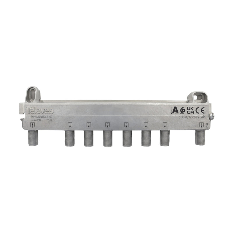Televes - Abzweiger und Verteiler Abzweiger 6f AZS620FZ 20 dB, 5-2400 MHz