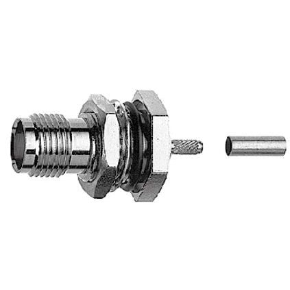Telegärtner - Koax-Steckverbinder TNC-Einbaubuchse 50Ohm 100023794 cr/cr, G3 (RG178B/U)