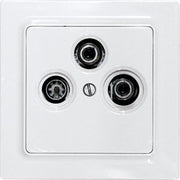 Eltako - Einsatz/Abdeckung für Kommunikationstechnik TV/RF/SAT-Abdeckung TV55E/3-wg für E-Design55
