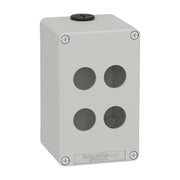 Schneider Electric - Gehäuse für Befehls- und Meldegeräte Leergehäuse XAP, Metall XAPD2504 grau, für 4x22mm