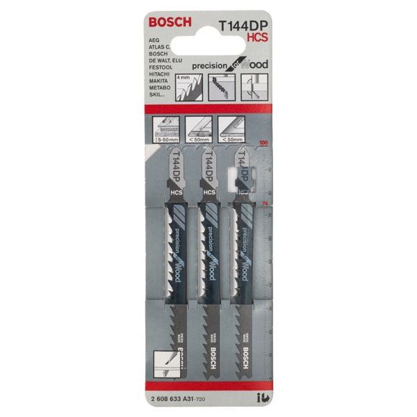 Bosch - Stichsägeblatt PRO Wood precise T144DP 2608633A31 Stichsägeblatt 100