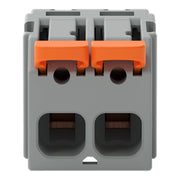 WAGO GmbH & Co. KG - Kabelsteckverbinder für Leiterplattensteckverbinder 1-Leiter-Federleiste,Hebel 2231-1102/327-000 PushinCAGECLAMP,grau − 100 Stück