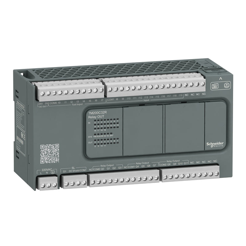 Schneider Electric - SPS-Grundgerät M200 32I/O, Ac220, 18 TM200C32R In, 14 Out Relays