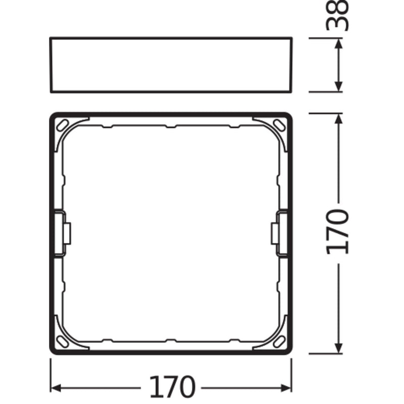 Ledvance - Mechanisches Zubehör/Ersatzteile für Leuchten Anbaurahmen DL SLIMFRAME SQ155WT