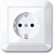Merten - Steckdose SCHUKO-Steckdose aws/gl MEG2300-1025 volle Abdeckplatte