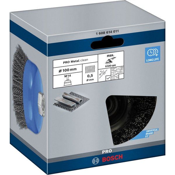 Bosch - Rotierende Drahtbürste PRO Metal clean 1608614011 Topfbürste 100 x 0,5