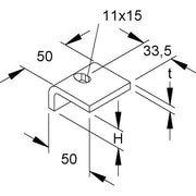 Niedax - Befestigungselement für Stiel/Profilschiene Profilklemmen HSK 10 E3