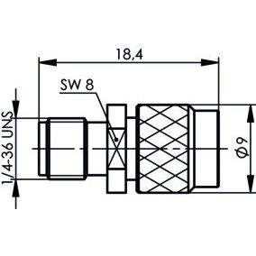Telegärtner - Koax-Kupplung Adapter 100024811 50Ohm − 5 Stück
