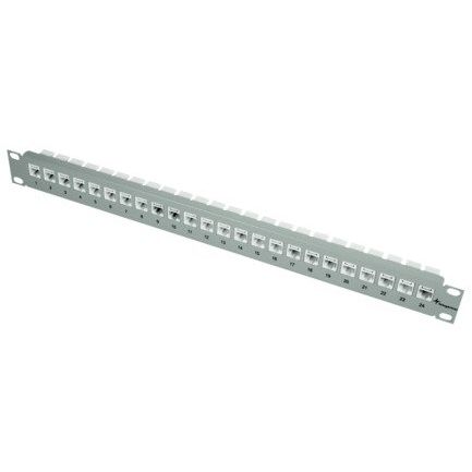 Telegärtner - Patchpanel Kupfer 19Z-Durchführungspanel 100007008 Cat.6 m.24xUMJ-Kupp