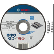 Bosch - Trenn-/Schleifscheibe PRO Metal Trennscheibe, 2608603166 125 x 2.5 x 22.23 mm