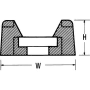HellermannTyton - Befestigungssockel und -element für Kabelbinder Befestigungssockel CTM1 PA66 BK 100 schwarz − 100 Stück