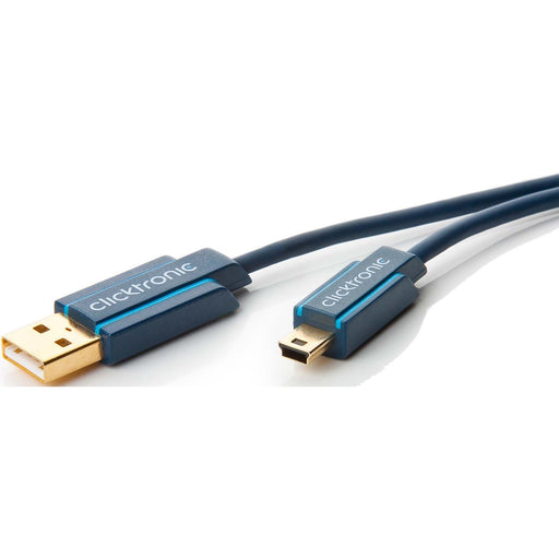 Clicktronic - PC-Kabel Mini-USB 2.0-Adapterkabel 70127 1,8m,TypB