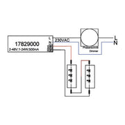 Brumberg Leuchten - LED-Betriebsgerät LED-Konverter Phasenabsch. 17829010 500mA 1-24W