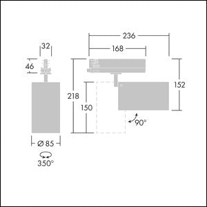 Thorn - Downlight/Strahler/Flutlicht LED-Strahler TONICM36009403GUFLBK 940, schwarz