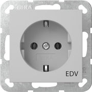 Gira - Steckdose Aufdruck EDV 4458015 Grau