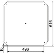 OBO Bettermann - Deckel Kreuzstück für Kabeltragsystem Deckel für Kreuzung RKD 500 DD B500mmStahl Zink/Alu