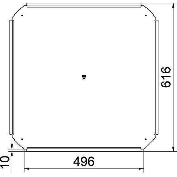 OBO Bettermann - Deckel Kreuzstück für Kabeltragsystem Deckel für Kreuzung RKD 500 DD B500mmStahl Zink/Alu