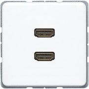 Jung - Multifunktions-Anschlussdose Multimediadose 2 x HDMI MA CD 1133 WW alpinweiß