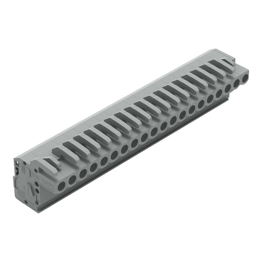 WAGO - Kabelsteckverbinder für Leiterplattensteckverbinder 1-Leiter Federleiste 232-120/026-000 CAGECLAMP 2,5mm²,gr − 10 Stück