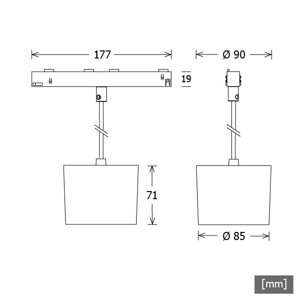 LTS Licht&Leuchten - Downlight/Strahler/Flutlicht LED-Pendelleuchte NEOORYOP20293045D.ws 930, DALI, weiß