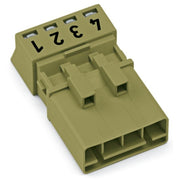 WAGO - Steckverbinder für steckbare Gebäudeinstallation Stecker 4-polig 890-274 hellgrün − 50 Stück