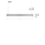Lightnet - Pendelleuchte LED-Pendelleuchte LR3AEE-830M-L1475-Y 3000K, silber