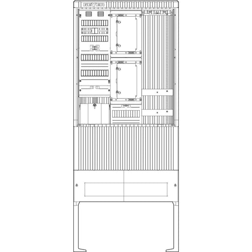 ABN - Zähler-Komplettschrank Zähleranschlusssäule SZ207ZL2403A 2 ZPAPZ Leerpl. 4pol