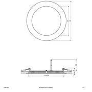 EVN Lichttechnik - Decken-/Wandleuchte LED Einbau Panel ws LP RW 173502 15W 3000K 172mm rd