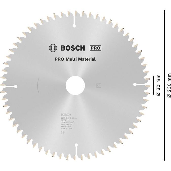 Bosch - Kreissägeblatt PRO Multi Material 2608640513 Kreissägeblatt 230 x