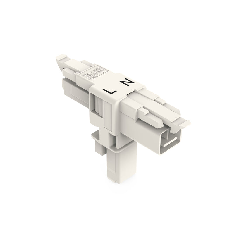 WAGO - Kompaktverteiler für steckbare Gebäudeinstallation T-Verteiler 2-polig 890-1656 Kod. A,weiß − 25 Stück