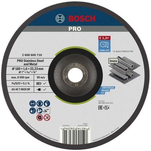 Bosch - Trenn-/Schleifscheibe PRO Stainless Steel and 2608600710 Metal Trennscheibe