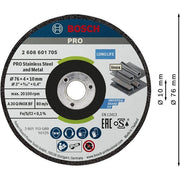Bosch - Trenn-/Schleifscheibe PRO Stainless Steel and 2608601705 Metal Schleifscheibe