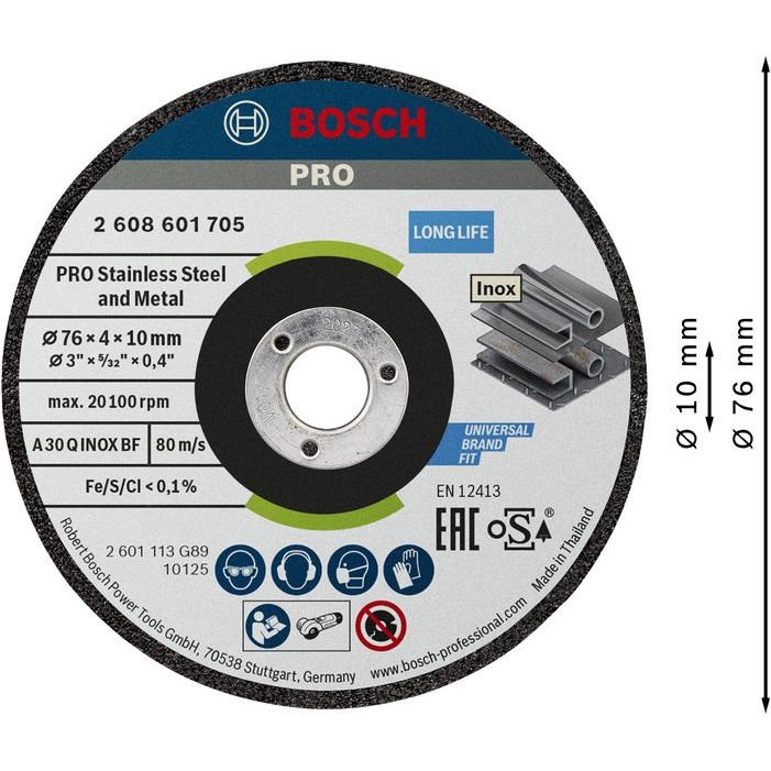 Bosch - Trenn-/Schleifscheibe PRO Stainless Steel and 2608601705 Metal Schleifscheibe