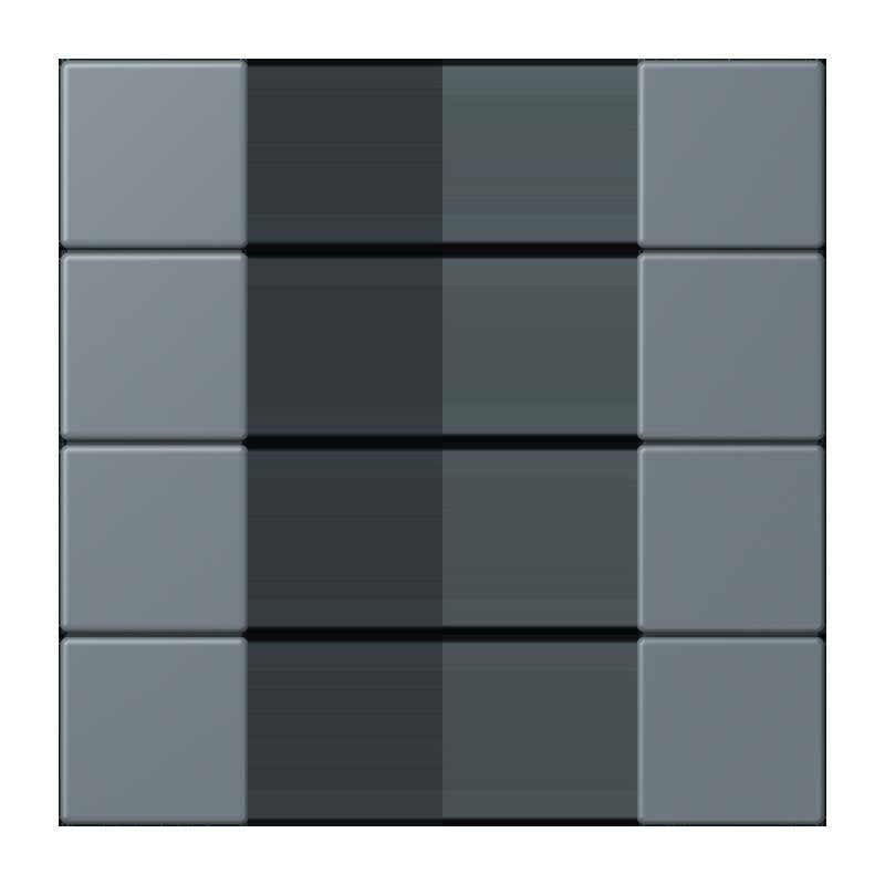 Jung - Abdeckung/Bedienelement für Installationsschalterprogramme Tastensatz 4fach LC 504 TSA 251 gris 59