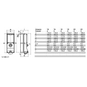 Bals Elektrotech - CEE-Steckdose abschaltbar, abgesichert (IEC 60309) CEE-Steckdose 17569 63A,5p,400V,6H,IP44