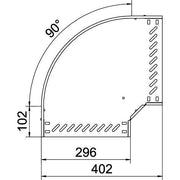 OBO Bettermann - Bogen für Kabelrinne Bogen 90 Grad RB 90 330 FT 35x300 tauchfeuerv