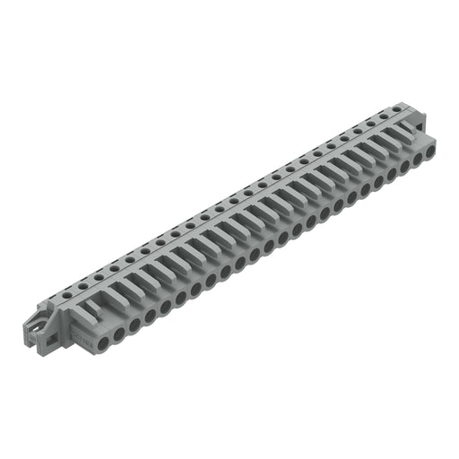 WAGO - Leiterplattensteckverbinder THT-Federleiste abgewink. 232-254/031-000 Rastermaß 5mm,grau − 10 Stück