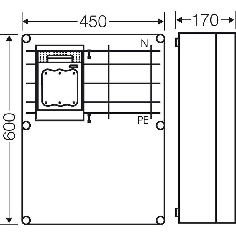 Hensel - Sicherungslasttrennschalter mit Gehäuse Mi-NH-Sich.lasttr.gehäuse Mi 6679 1xNH1, 630A, 5p