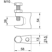 OBO Bettermann - Befestigungsklammer Flanschklemme FL3-G M12 TG m.Gewinde − 25 Stück