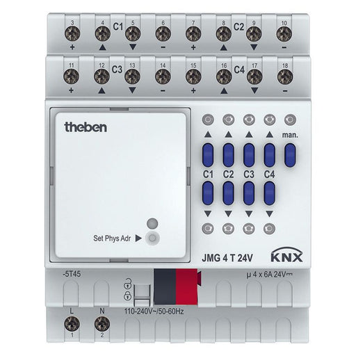 Theben - Bussystem-Jalousieaktor Jalousieaktor JMG 4 T 24V KNX Grundgerät