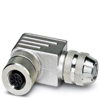 Phoenix Contact - Rundsteckverbinder, feldkonfektionierbar (Industriesteckverbinder) Bussystem-Steckverbinder SACC-M12FRB #1430420 Buchse gewinkelt 5p.