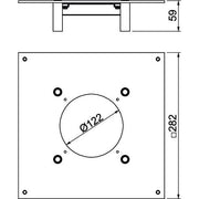 OBO Bettermann - Montagedeckel für Zugdose Schwerlast-Montagedeckel DUG 250-3 R2SL 282x282x59