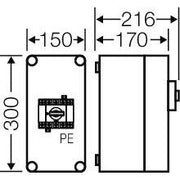 Hensel - Lasttrennschalter Mi-Lastschaltergehäuse Mi 7104 63A, 4polig+PE
