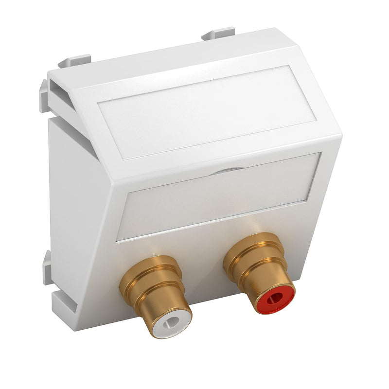 OBO Bettermann - Einsatz/Abdeckung für Kommunikationstechnik Multimediaträger MTS-2R L RW1 45x45mm rws