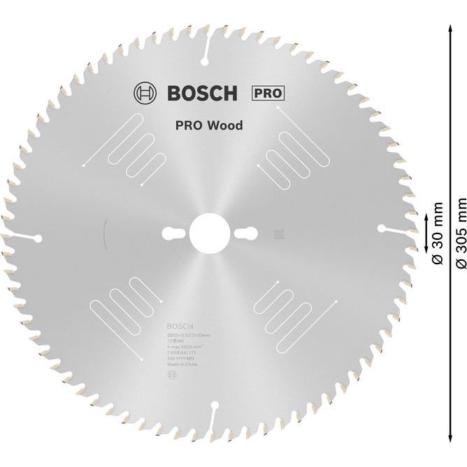Bosch - Kreissägeblatt PRO Wood Kreissägeblatt, 2608641771 305 x 3,2 x 30 mm